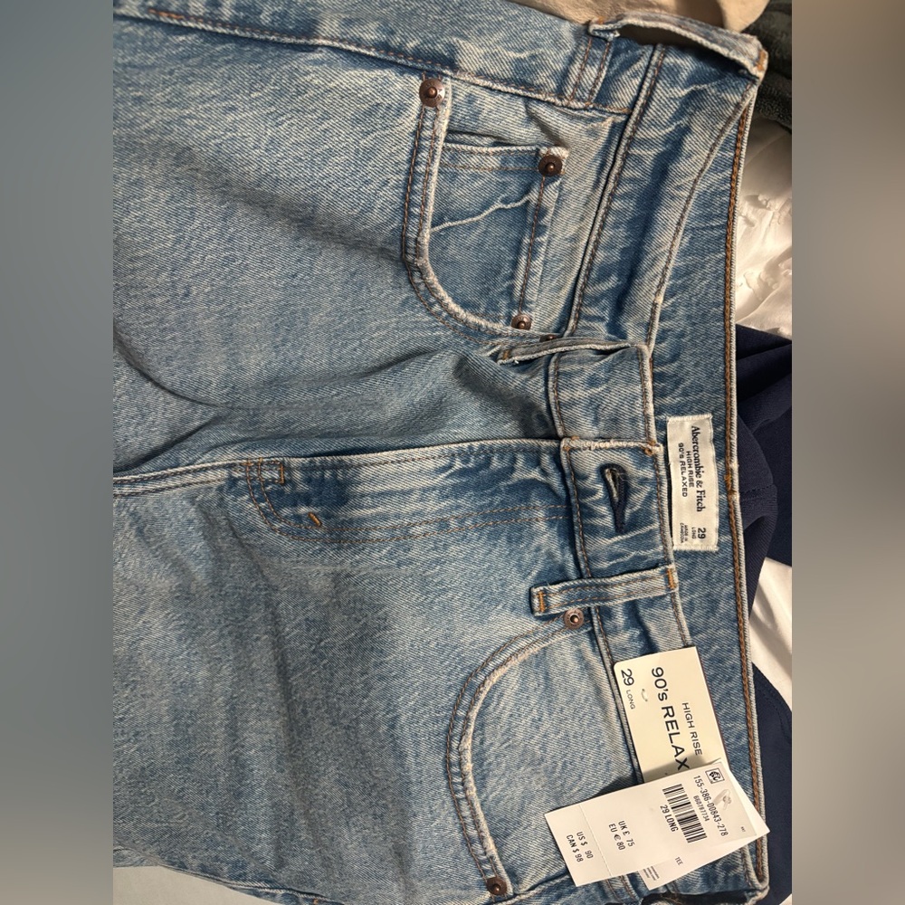 Abercrombie & Fitch Light Blue Boyfriend Jeans